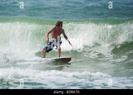 Navigazione a Praia Brava Itajai spiaggia Santa Catarina Brasile Foto Stock