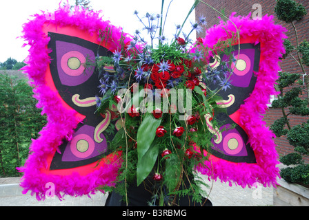 Fiori in mostra al bi annuale festival di Rose Lottum Limburgo, Paesi Bassi Foto Stock