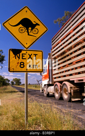 Cartello stradale, Australia Foto Stock