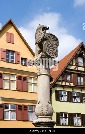 Deutschland, Bayern, Dinkelsbuehl, vecchia di Dinkelsbuehl, Baviera, Germania Foto Stock