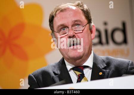 LLWYD ELFYN MP leader del Plaid Cymru gruppo a Westminster affrontando il Plaid Cymru welsh partito politico conferenza annuale Foto Stock