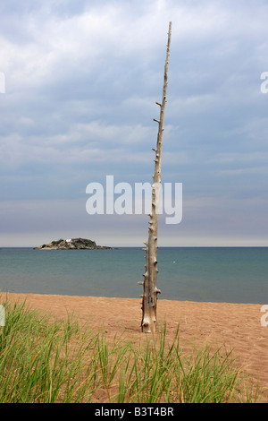 Marquette Michigan Upper Peninsula fino al lago superiore dall'alto non si vede nessuno verticale negli Stati Uniti ad alta risoluzione Foto Stock