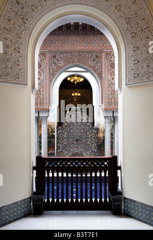Interno del famoso hotel Mamounia di Marrakech, Marocco. Foto Stock