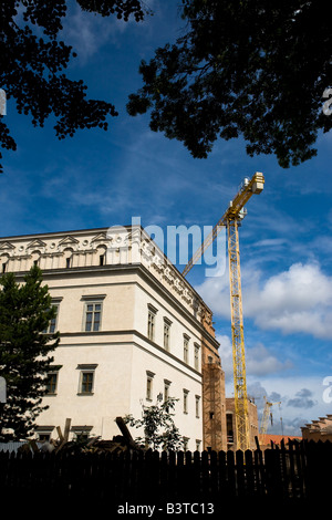 Progetto monumentale di ricostruire il righello di Mindaugas s Palace appena dietro a Santa Caterina s nella cattedrale di Vilnius Lituania Foto Stock