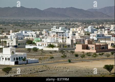 Oman, Western montagne Hajar, Nakhl. Edifici della città Nakhl Foto Stock