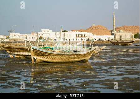 Oman, Sharqiya Regione, Sur. Sur Bay Dhow Cantieri Foto Stock