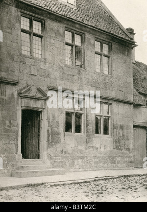 Una piastra collotipia intitolata " Casa in High Street, Campden, Glos.' scansionati ad alta risoluzione da un libro pubblicato nel 1905. Foto Stock