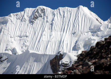 La montagna di Pobeda nel Tian Shen montagne del Kirghizistan Foto Stock