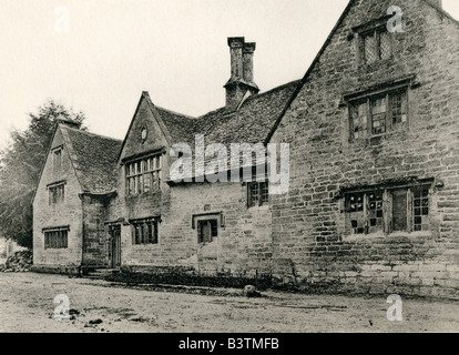 Una piastra collotipia intitolata " Un agriturismo a Stanton, Glos.' scansionati ad alta risoluzione da un libro pubblicato nel 1905. Foto Stock