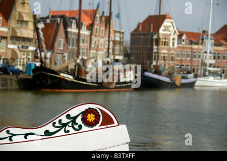 Europa, Paesi Bassi (aka Holland), Hoorn. Storico Porto di Hoorn. Foto Stock