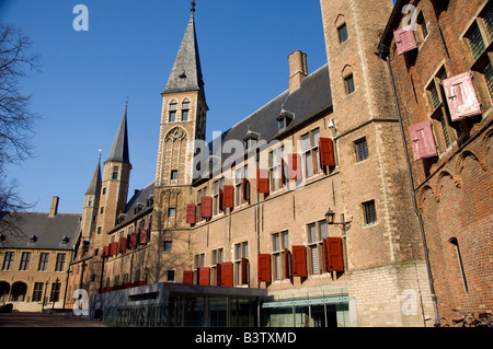 Paesi Bassi (aka Holland), Zeeland, Middelburg. Middelburg Abbey risale al 1100, casa di Jeeuws Museo Abbazia. Foto Stock