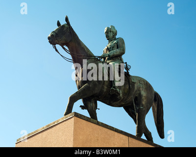 Statua equestre di Carl Gustaf Emil Mannerheim, maresciallo, Regent e Presidente della Finlandia. Helsinki, Finlandia Foto Stock