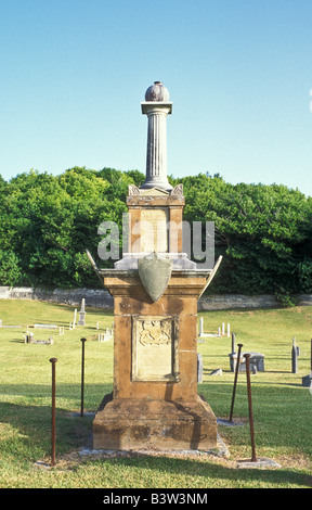 La febbre gialla Memorial nel cimitero militare di Fort St. Catherine, St George, Bermuda Foto Stock