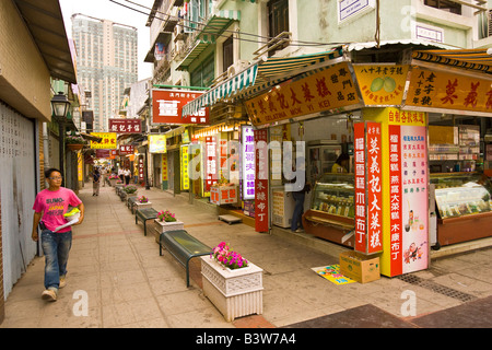 Macao Cina negozi e street Foto Stock