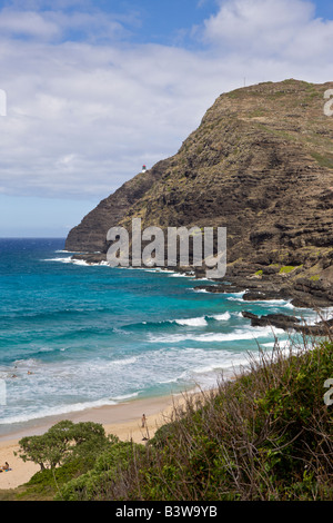 Hanauma Bay Oahu Oceano Pacifico Hawaii USA Foto Stock