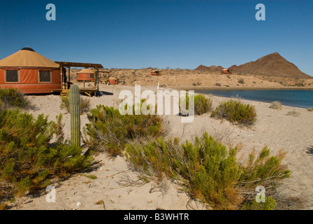 Messico, Baja California, la vita isole, Bahia de las animas questo ingresso chiamato Scorpion Bay da locali Foto Stock