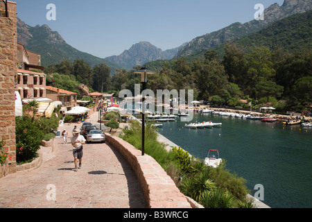 Porto sulla costa ovest Corse du Sud FRANCIA Foto Stock