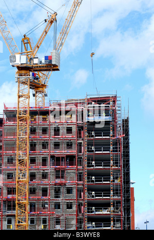 Costruzione di alloggi per studenti, Birmingham City Centre, West Midlands, England, Regno Unito Foto Stock