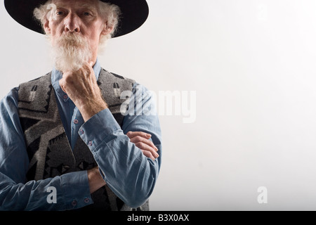 79 enne ex-attore /cancer survivor /cowboy Foto Stock