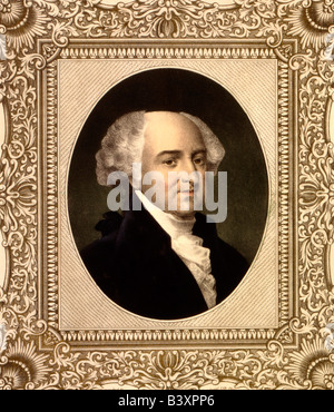 Ritratto di John Adams, secondo presidente degli Stati Uniti Foto Stock