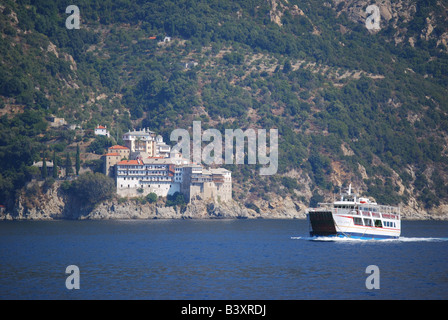 San Gregorio Monastero, Penisola di Athos, Calcidica, Macedonia centrale, Grecia Foto Stock