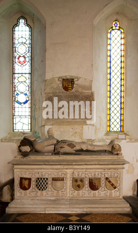 Memoriale di Sir John Seymour alla chiesa di St.Mary,grande Bedwyn,Wiltshire, Inghilterra,Gran Bretagna,UK Foto Stock