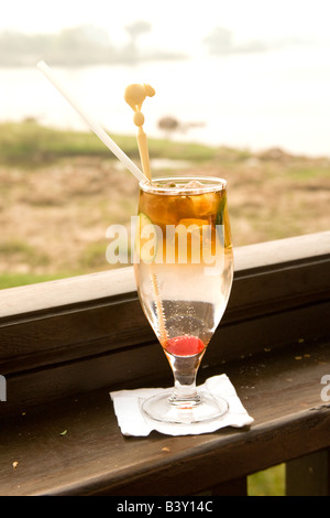 I PIM e limonata cocktail presso il Royal Livingstone Hotel Africa Zambia Foto Stock