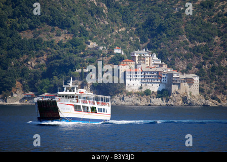 San Gregorio Monastero, Penisola di Athos, Calcidica, Macedonia centrale, Grecia Foto Stock