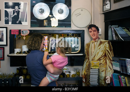 Sun Studio cafe souvenir shop Memphis Tennessee Foto Stock