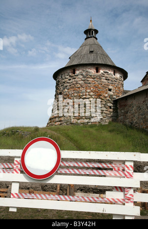 Korozhnaya Torre del monastero di Solovetsky sulle isole Solovetsky nel Mar Bianco, Russia Foto Stock