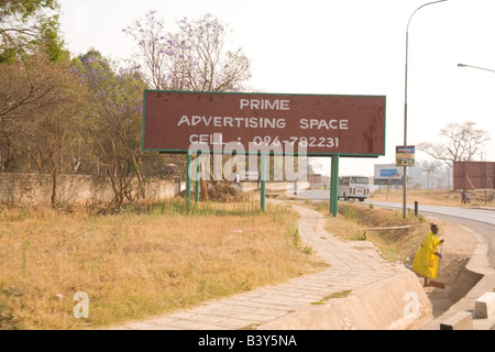 Cartellone di Lusaka in Zambia Africa Foto Stock