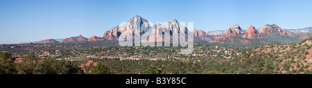 AZ, Arizona, Sedona, Red Rock Country, vista di Sedona, da Schnebly Hill Road Foto Stock