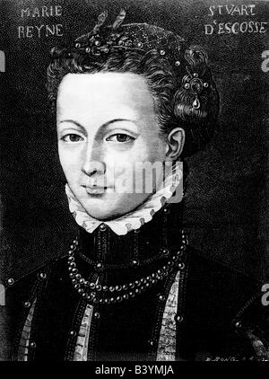 Maria, Regina di Scozia, 8.12.1542 - 8.2.1587, artista del diritto d'autore non deve essere cancellata Foto Stock