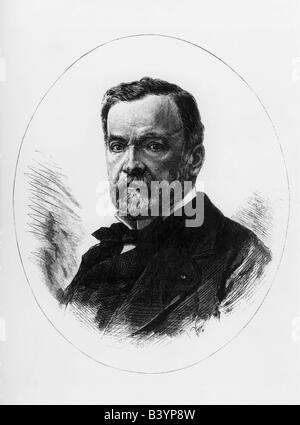 Pasteur, Louis, 27.12.1822 - 28.9.1895, scienziato naturale francese, ritratto, incisione, 1884 , Foto Stock