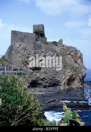 Geografia / viaggio, Italia, Sicilia, Aci Castello, forte normanno, costruito nel 1076, Foto Stock