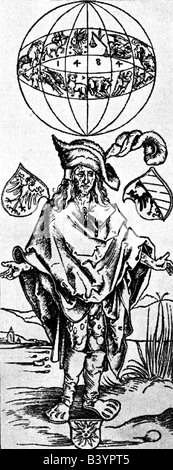 Medicina, la malattia trasmessa sessualmente, sifilide, syphilitic, illustrazione di Albrecht Dürer da sifilide broadshee, 1496, artista del diritto d'autore non deve essere cancellata Foto Stock