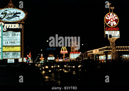 Geografia / viaggio, USA, Nevada, Las Vegas, insegne al neon, , Foto Stock