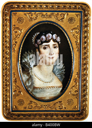 Beauharnis, Giuseppina de, 23.6.1763 - 29.5.1814, imperatrice di Francia, prima moglie dell'imperatore Napoleone I., ritratto, miniaturizzato 1805, Foto Stock