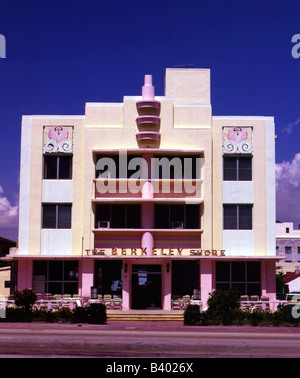 Geografia / viaggio, USA, Florida, Miami Beach, vacanze, vacanze, vacanza, quartiere Art Deco, Collins Avenue, Berkley Hotel, vista esterna, , Foto Stock