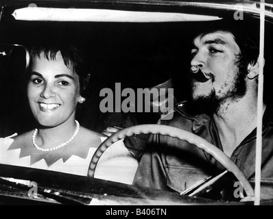 Guevara Serna, Ernesto 'che', 14.5.1928 - 9.10.1967, rivoluzionario argentino, con moglie Aleida March, luna di miele, in auto, , Foto Stock