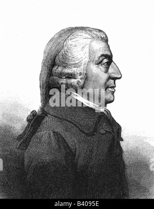 Smith, Adam, 5.6.1723 - 17.7.1790, economista scozzese, profilo, ritratto, incisione , artista del diritto d'autore non deve essere cancellata Foto Stock