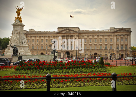 Buckingham Palace, la regina ufficiale della residenza di Londra, Londra, Inghilterra Foto Stock