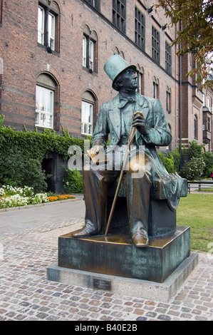 Hans Christian Andersen statua di Copenhagen Foto Stock