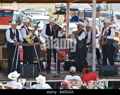 Texas Turchia annuale di Bob Wills Day celebrazione Texas Playboys western swing band in concerto Foto Stock