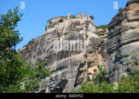 Varlaam Monastero, Meteora, Kalampaka, Trikala, Tessaglia, Grecia Foto Stock