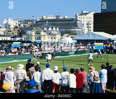 Onorevoli Tennis a Devonshire Park Eastbourne East Sussex England Foto Stock