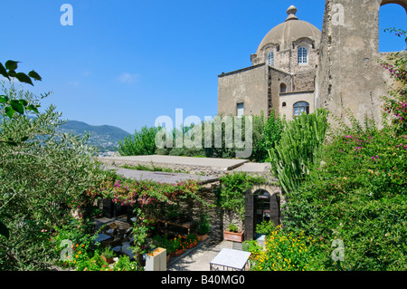 Il ristorante nel castello Aragonese Ischia Italia Italy Foto Stock