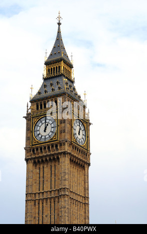 Big Ben orologio, le Case del Parlamento di Londra, Inghilterra Foto Stock