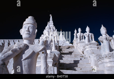 La Pagoda Settawya (completato nel 1811) in Mingun, vicino a Mandalay in Myanmar Foto Stock