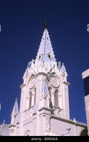 Torre neo-gotica della Cattedrale di San Giuseppe in Plaza Colon, Antofagasta, Cile Foto Stock